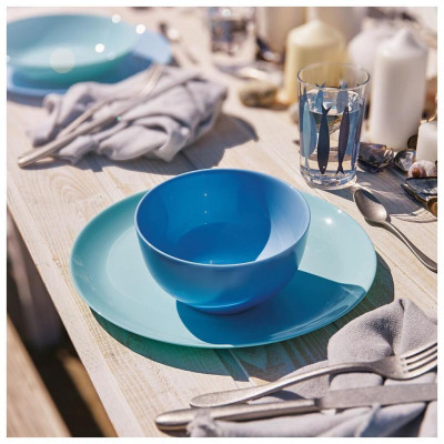 Bát tô thủy tinh Luminarc Diwali màu xanh dương 14.5cm P2017 | Hàng chính hãng