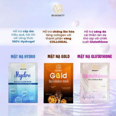 Combo 3 Mặt nạ sinh học BESKINATY Hydro Bio Mask cấp ẩm chuyên sâu cho da Hàn Quốc