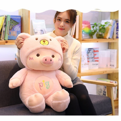 Gấu Bông Heo Cosplay Thú Nhồi Bông Heo Đội Mũ Hàng Cao Cấp