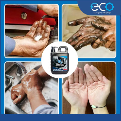 Dung dịch rửa tay ZUTOZ 2 Lít – Tẩy dầu nhớt, mỡ nặng – Dùng garage cơ Khí – bảo vệ da tay