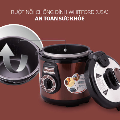 Nồi Áp Suất Điện Đa Năng Sunhouse SHD1562 (6L) - Hàng chính hãng