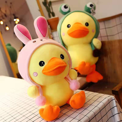 Gấu bông vịt baby cosplay thỏ hồng, ếch, gấu nâu siêu mềm dễ thương (25cm) vải miniso 4 chiều cao cấp êm ái an toàn cho trẻ