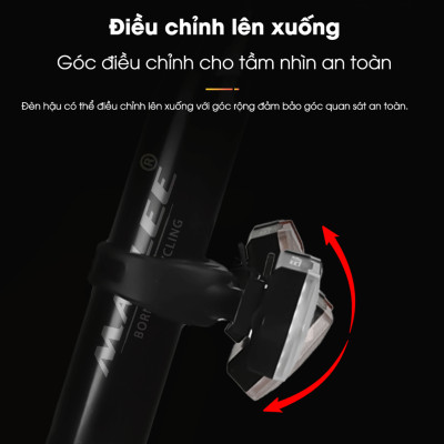 Đèn Xi Nhan Xe Đạp WR-2118 Điều Khiển Từ Xa, Sạc USB, dung lượng 600mAh, Chống Nước tiêu chuẩn IPX2, Đèn Hậu Độ Sáng Cao, Đèn Cảnh Báo An Toàn xe đạp, Năm Chế Độ sáng - Mai Lee