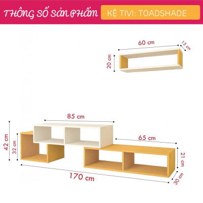 Kệ để tivi phòng khách phong cách hiện đại SMLIFE Toadshade
