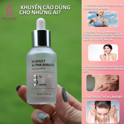 Serum Dưỡng Ẩm  Trắng Da Chống Lão Hóa 30ml - Perfect Arbutin Whitening 3%