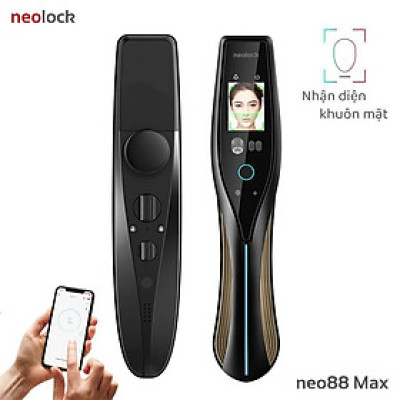 Khóa của thông minh cao cấp nhận diện khuôn mặt, vân tay, mã số, mở khóa qua APP Wifi, pin sạc neoSmart - neo88 Max