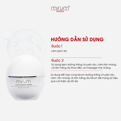 Kem dưỡng trắng da, mờ nám & tàn nhang Mirum 55ml– Mirum Glow Synergy Cream