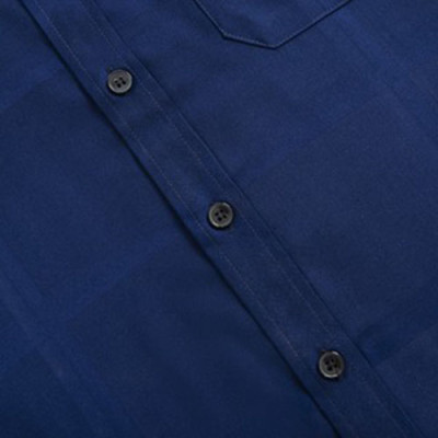 Áo Sơ Mi Nam Công Sở Trung Niên Dài Tay Thương Hiệu Anton Xanh Tím Than Họa Tiết Kẻ Caro Chìm – YAT201