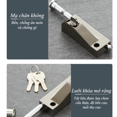 Chốt Khóa Cửa Âm Sàn KUNBE Chốt Núm Xoay Và Kèm Chìa Tích Hợp Lò Xo Bật