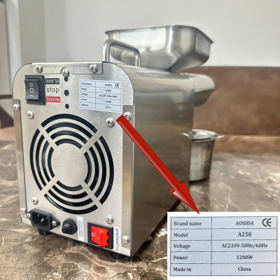 Máy ép dầu thực vật nóng và lạnh dùng trong gia đình thương hiệu Anh Quốc cao cấp AOSIDA A250 - Hàng Chính Hãng