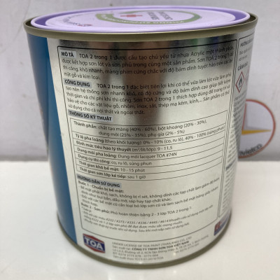 Sơn sắt mạ kẽm TOA không cần lót màu Xingfa nâu 800gram - XF350