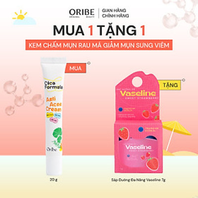 Kem chấm mụn rau má Oribe Cica Formula giảm mụn mờ thâm ngăn ngừa sẹo mụn 20g