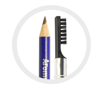 Chì vẽ mày sắc nét Aroma Eyebrow Pencil Hàn Quốc No.22 Black Brown tặng kèm móc khoá
