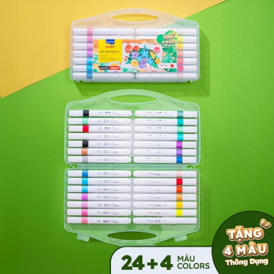 Hộp 28 Bút Màu Acrylic Đầu Brush - Colokit ACM-C021