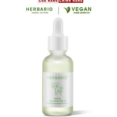 Serum rau má & diếp cá Herbario 30ml sạch mụn thuần chay