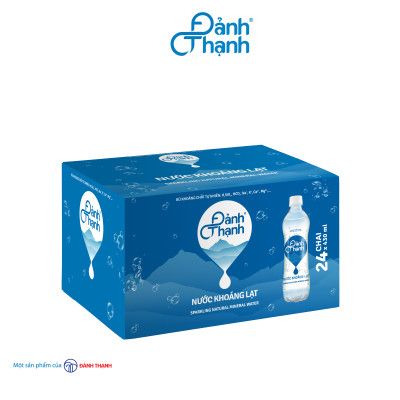 Thùng 24 chai Nước Khoáng Thiên Nhiên Có Ga Đảnh Thạnh 430ml