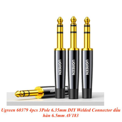 Ugreen UG60379AV183TK 4 chiếc Đầu hàn âm thanh giắc 6.5mm hổ trợ stereo - HÀNG CHÍNH HÃNG