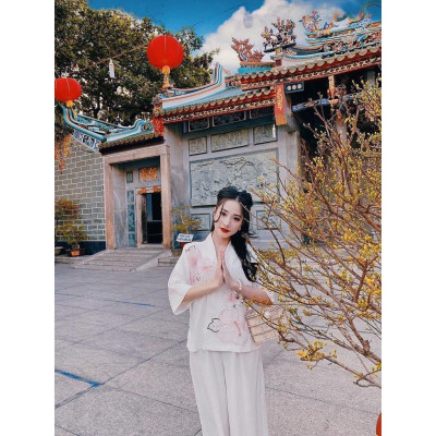 Đồ Lam Đi Chùa Lụa mịn mát L5