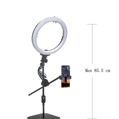 Bộ giá đỡ kèm đèn để bàn YUNTENG VCT-828 có thanh ngang quay review, quay topsot từ trên xuống - Hàng chính hãng