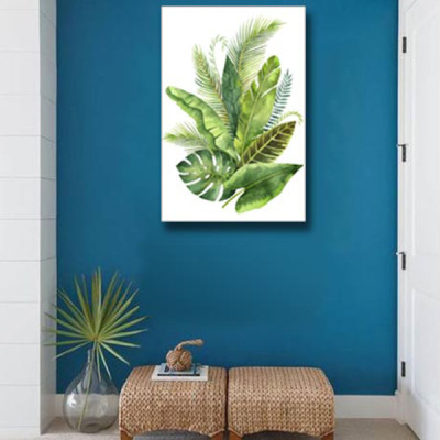 Tranh Canvas Suemall Trang Trí Hiện Đại Lá Xanh Tuyệt Đẹp CV190308