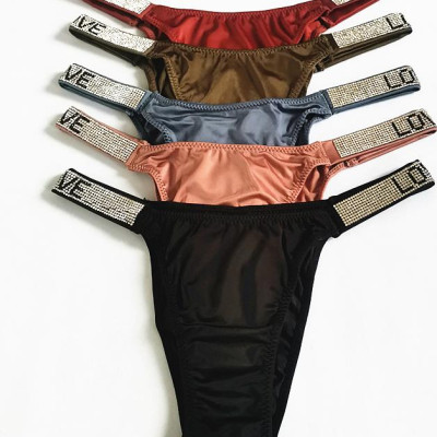 QUẦN SEXY THUN LẠNH DÂY ĐÍNH ĐÁ LOVE 1906