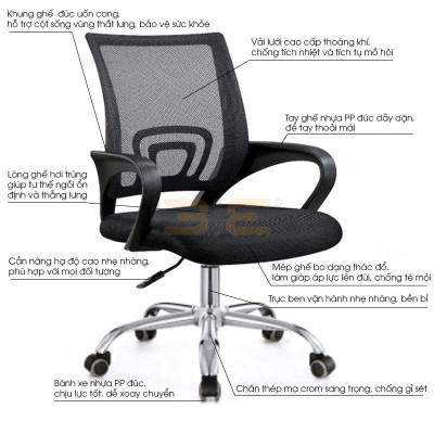 Bộ Bàn Oak-Z Trắng Và Ghế Đen IBIE IB517