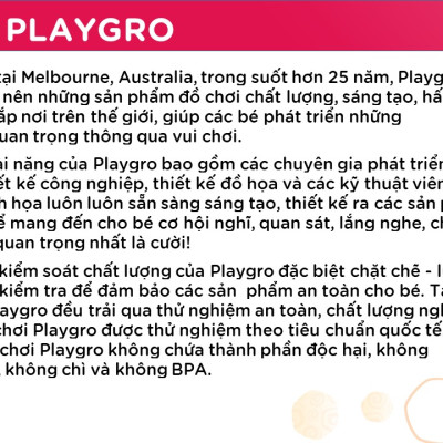 Thảm chơi đường hầm Playgro Honey Bee Bear Activity Tunnel Gym, cho bé sơ sinh đến 24 tháng