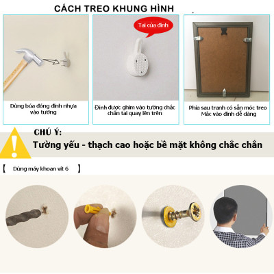 Bộ khung ảnh Treo Quán Cafe (Cà Phê), Nhà Hàng, Khách Sạn Đẹp Ấn Tương, Độc Đáo, Không Gian Đẹp Tặng Kèm bộ ảnh như hình mẫu, đinh treo tranh và sơ đồ treo PGC274