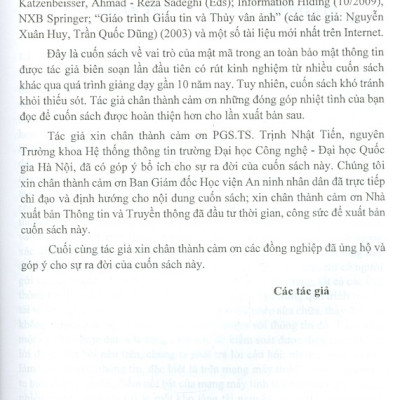 Mật Mã Và An Toàn Thông Tin - Lý Thuyết Và Ứng Dụng