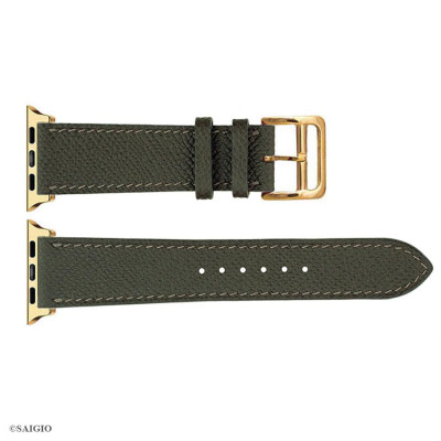 Dây Đồng Hồ Apple Watch 41mm 40mm 38mm, Chất Liệu Da Bê EPSOM Thảo Mộc Cao Cấp, Nhập Khẩu Từ Châu Âu, Dây Đeo Phong Cách Hiện Đại và Sang Trọng, Tương Thích Các Phiên Bản Series 10/9/8/7/6/5/4/3/2/1/SE/SE2