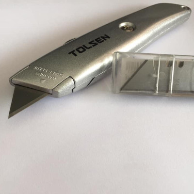 DAO RỌC GiẤY LƯỠI LIỀN CÁN NHÔM TOLSEN 30008 - HÀNG CHÍNH HÃNG