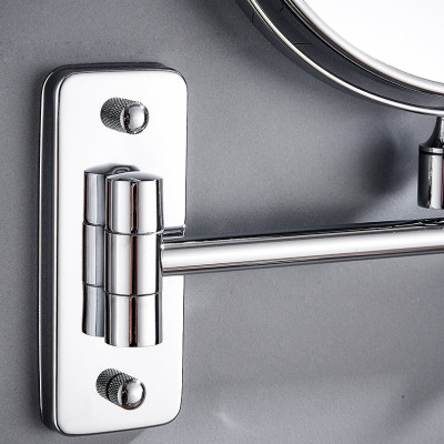 Gương trang điểm phóng đại 3 lần, xoay 360 độ, 2 mặt siêu nét, treo tường phòng tắm, phòng ngủ, Khách sạn, resort, Inox SUS 304, Size 15cm, 18cm, 20cm, Minh House