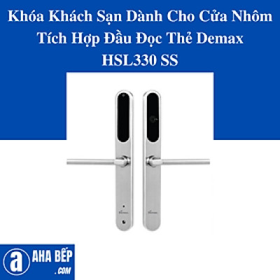 Khóa Khách Sạn Dành Cho Cửa Nhôm Tích Hợp Đầu Đọc Thẻ Demax HSL 330 SS . Hàng Chính Hãng