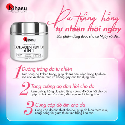 Kem Dưỡng Collagen Kihasu Phục Hồi Da Ngày Và Đêm, Dưỡng Ẩm Da Căng Mướt Sáng Khỏe, Ngăn Các Dấu Hiệu Lão Hóa