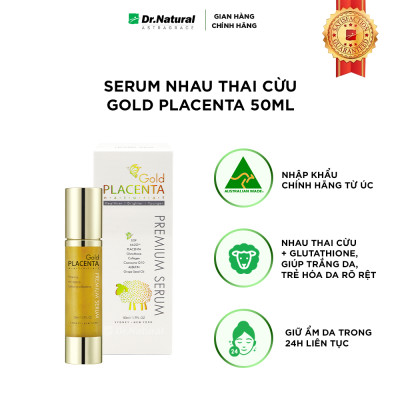 Serum Vàng Nhau Thai Cừu Dr Natural Astragrace Gold Placenta Premium 50ml | Giúp Trắng Da - Cấp Ẩm 24h - Hàng Chính Hãng