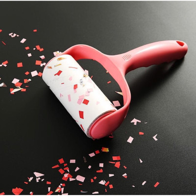 Cây lăn bụi kèm 6 lõi lăn thay thế -  Lăn bụi ga đệm, quần áo nhiều màu sắc.