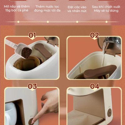 Máy Pha Cà Phê KONKA 2501M dễ sử dụng công suất 400W pha cà phê nhỏ giọt bình chứa tối đa 0.5L thời gian pha nhanh chóng thiết kế hiện đại sang trọng bảo hành 12 tháng - Hàng Nhập Khẩu