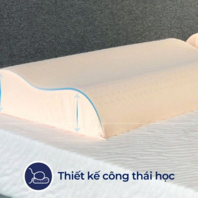 Gối Cao Su Liên Á Contour LAGC3050 (30 x 50 cm) - Trắng