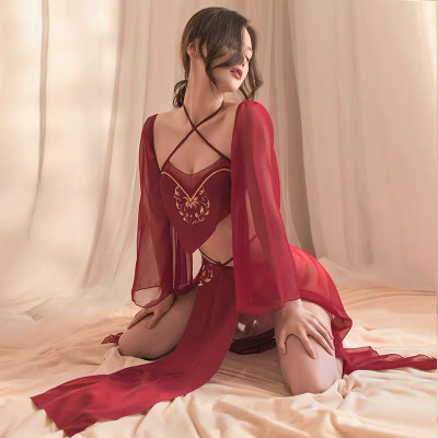 P103 Váy ngủ cổ trang kèm quần váy sexy  - Đầm ngủ nữ cổ trang gợi cảm - Đồ ngủ nữ sexy