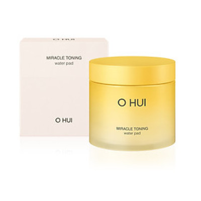 Bông dưỡng da toner sáng da căn bóng chứa AHA/PHA giúp da săn chắc rạng rỡ Ohui Miracle Toning Glow Water Pad - 70 miếng