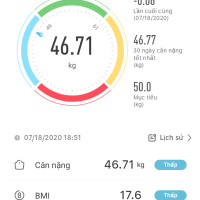 Cân sức khỏe điện tử thông minh đo và phân tích cơ thể - Giao màu ngẫu nhiên