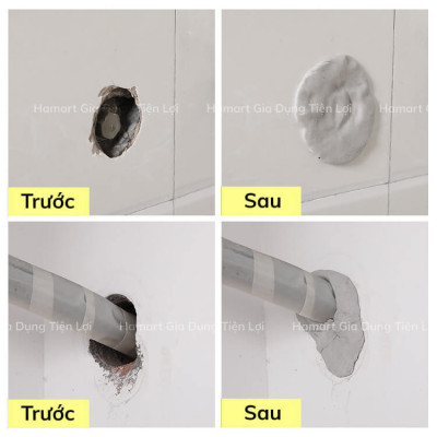 Keo Đất Sét Xi Măng Dẻo Bịt Tường 160gr Vá Trám Lỗ Điều Hoà Chống Thấm Cách Nhiệt Sửa Chữa Nhà Cửa Hamart
