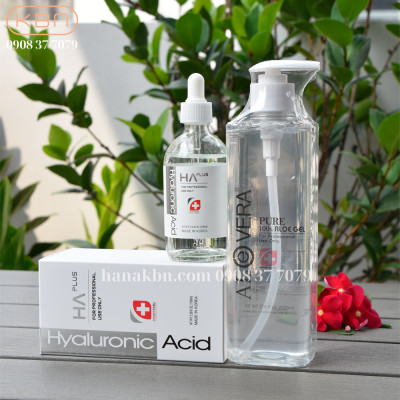 Combo Siêu Cấp Ẩm HA Plus 100ml Và Gel Lô Hội Aloevera Tặng 50g Mặt Nạ Dẻo (Hàng Chính Hãng)
