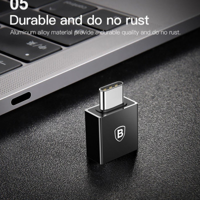Đầu chuyển OTG Baseus USB Type C sang USB Full size (TYPE C- USB)/ (USB-TYPE C)/ (TYPE C-MICRO)- Hàng chính hãng