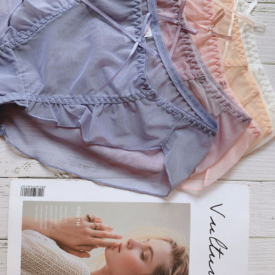 Combo 5 Quần Lót Ren Nữ Phối bèo trong suốt siêu xinh (màu ngẫu nhiên)