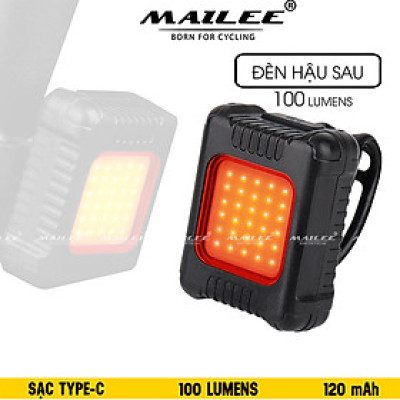 Đèn LED mini trước sau cho xe đạp BG-3133 sạc USB type-C, dung lượng 120mAh, hạt LED COB chống nước cho xe đạp 80-130 lumens - Mai Lee