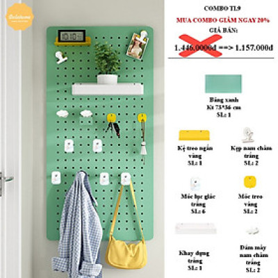 Bảng lỗ Pegboard Dola Home kim loại cao cấp treo tường. Phù hợp đặt ở góc làm việc, trang trí nhà cửa