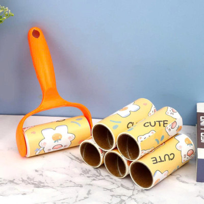 Cây Lăn Bụi Quần Áo Kèm  6 Lõi Thay Thế – Làm Sạch Nhanh, Gọn, Tiện Lợi