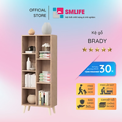 Kệ sách bằng gỗ đẹp thiết kế đơn giản SMLIFE Brady