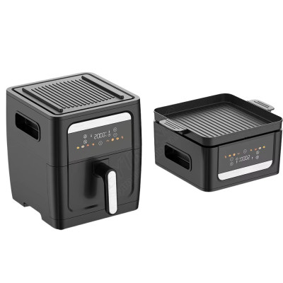 Nồi Chiên Không Dầu Kèm Vỉ Nướng 2-in-1 Mishio MK407: Nâng Tầm Món Ngon, Tiện Lợi Vượt Trội - hàng chính hãng